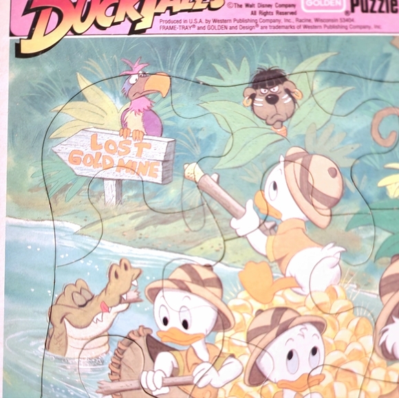 Vintage 80s Pair Of Disney Frame Tray Puzzles Dalmations Duck Tales - Picture 8 of 11